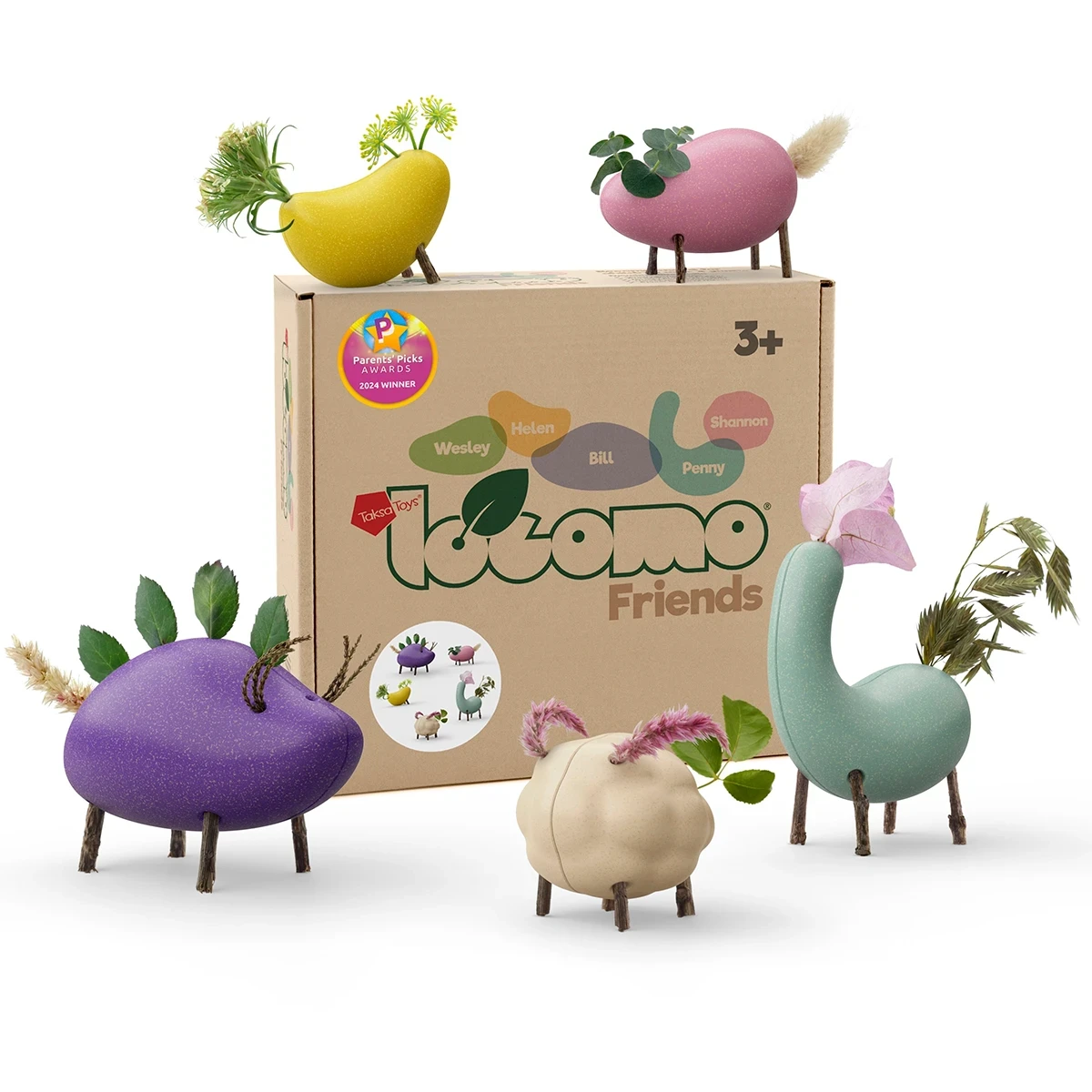 LOCOMO® Friends 6112-MC1 ของเล่นสำรวจธรรมชาติรุ่น multicolored edition 1 พร้อมตัวละคร 5 ตัว สำหรับสร้างตัวละครและเรื่องราวจากใบไม้ กิ่งไม้ และสิ่งรอบตัว