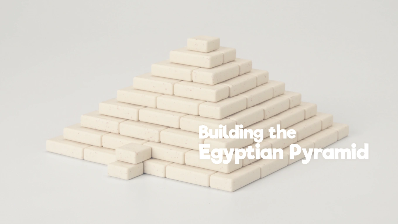 Arch-Kid-Tech® Egyptian Pyramid structure built through layered stacking and precise placement.
