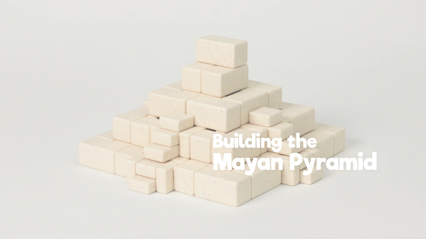 Arch-Kid-Tech® Mayan Pyramid built through stepped progression and layered elevation.