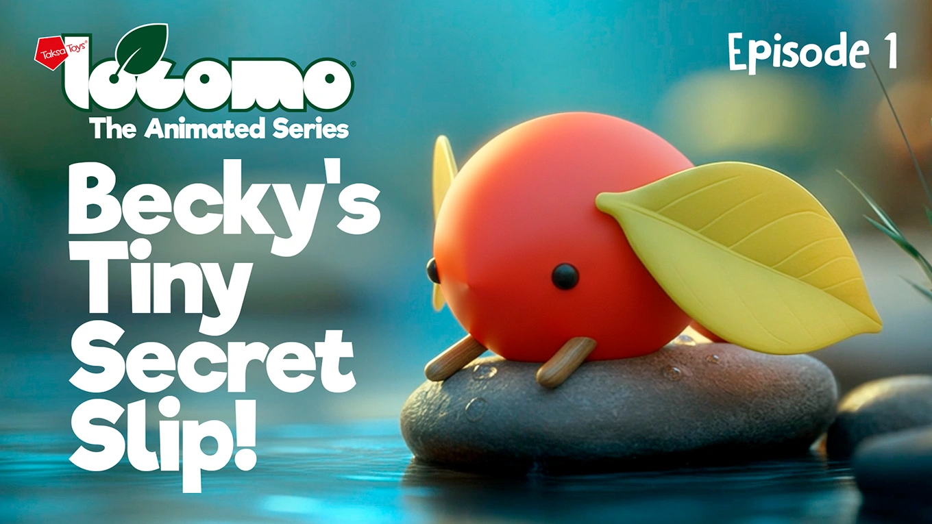 LOCOMO® animated character Becky in Episode 1, “Becky’s Tiny Secret Slip,” exploring a nature-inspired story in the LOCOMO® Animated Series.